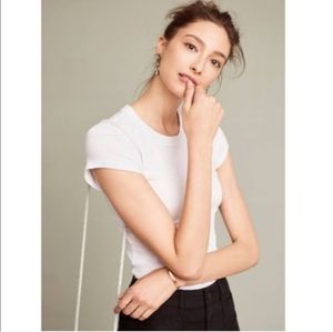 Anthropologie nude pink sparkle tee